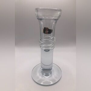 Vintage Blenko #7635 | Candlestick Holder | Crystal